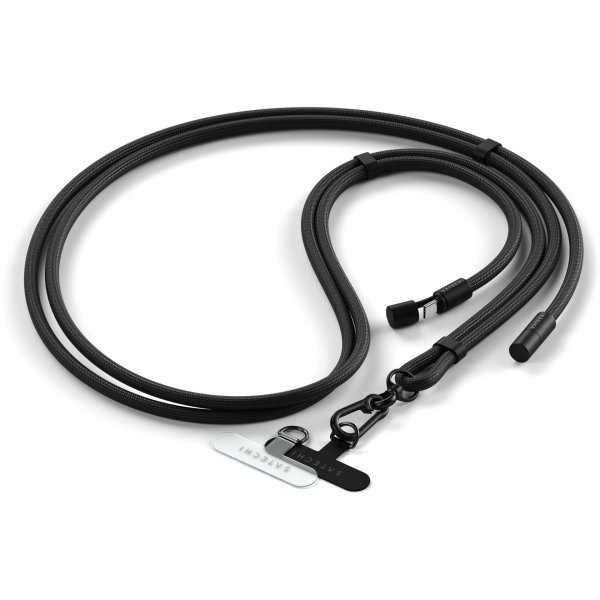 Satechi OntheGo Crossbody Lanyard Cable, Handykette mit USB-C Kabel, Schwarz