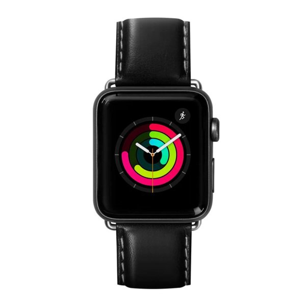 Laut Oxford Lederarmband für Apple Watch 42/44/45/49mm, Schwarz