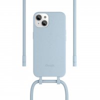 Woodcessories Necklace Case für iPhone 13 mini Hellblau