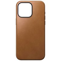 Nomad Modern Leder Case mit MagSafe für iPhone 15 Pro Max Hellbraun