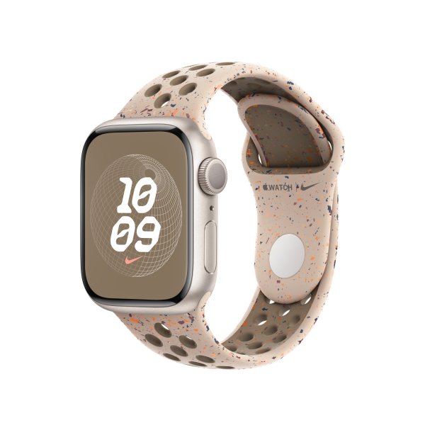 Apple Nike Sportarmband für Apple Watch 41 mm, Desert Stone, S/M (130-180 mm Umfang)
