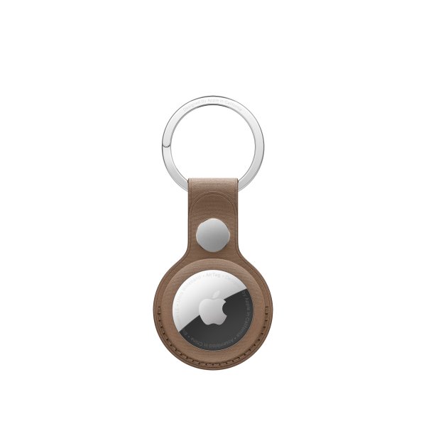 Apple AirTag Feingewebe Schlüsselanhänger, Taupe
