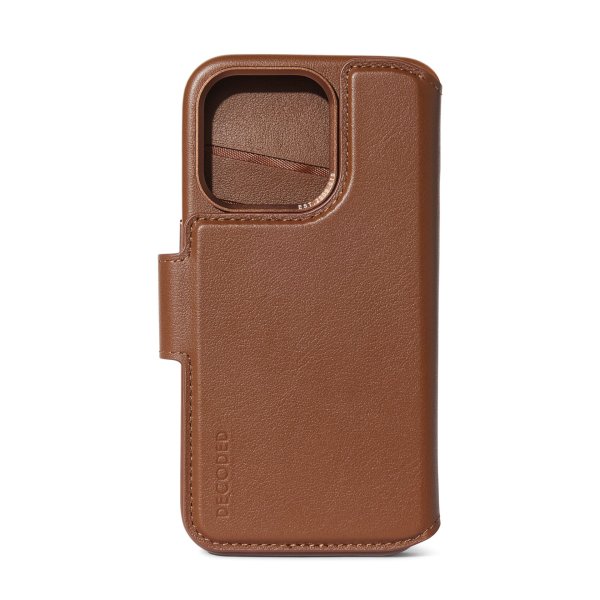 Decoded Leder Wallet mit MagSafe für Apple iPhone 15 Pro, Braun