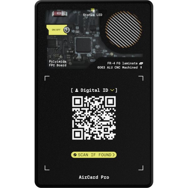 Rolling Square AirCard Pro BT Tracker für Apple, Schwarz