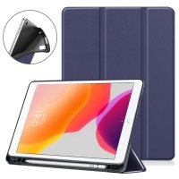 DEQSTER Slim Trifold Case für iPad 10.2" (7./8./9. Gen.) Blau
