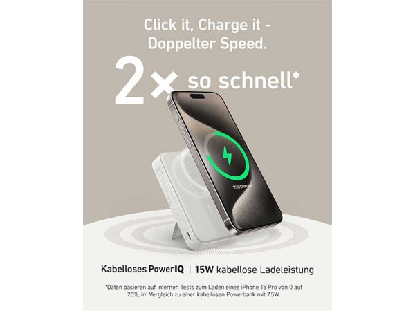 Anker Innovations 633 Magnetic Wireless Power Bank 10000mAh 15W with 27W USB C port