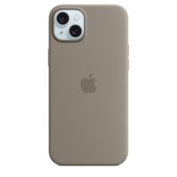 Apple iPhone 15 Plus Silikon Case mit MagSafe Tonbraun