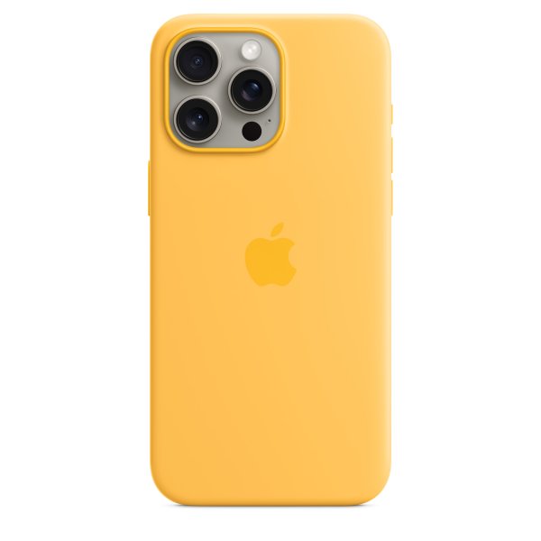 Apple iPhone 15 Pro Max Silikon Case mit MagSafe, Warmgelb