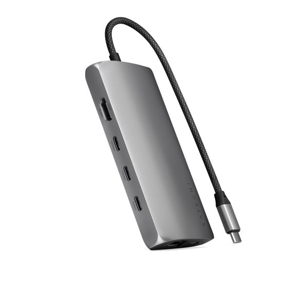Satechi USB-C V3 Multi-Port Hub (8 in 1 Adapter), Space Grau