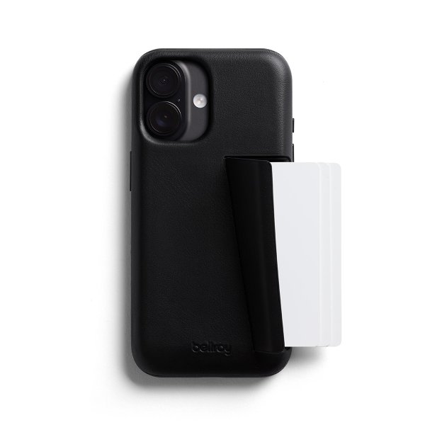 Bellroy Leder Card Case für Apple iPhone 17, Schwarz