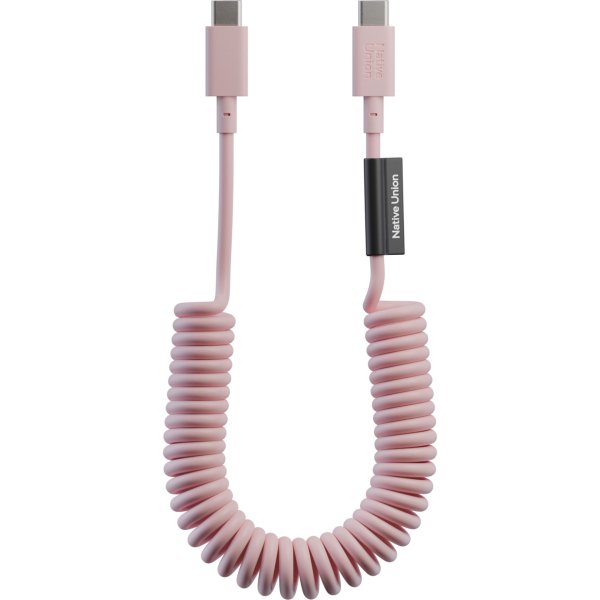 Native Union Pop USB-C auf USB-C Spiralkabel, 60W, 1,2m, Candy