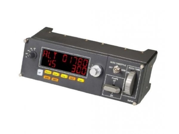Logitech Flight Multi Panel, Autopilot-Steuerung für Flugsimulatoren, Schwarz