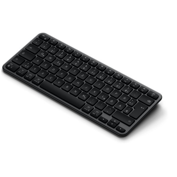 Satechi Slim EX1, Wireless Tastatur, Bluetooth, Deutsch, Space Schwarz