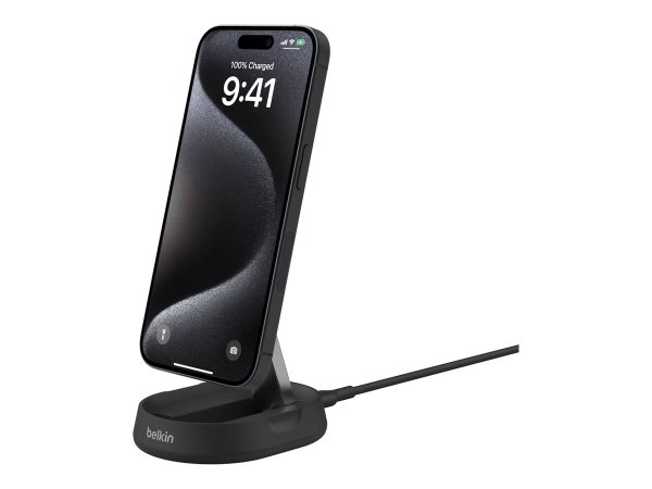 Belkin BOOST CHARGE PRO Qi2 15 Watt  verstellbare magnetische Ladestation mit 1,5m USB-C Kabel, USB-