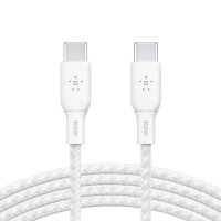 Belkin USB-C auf USB-C Kabel geflochten Weiß