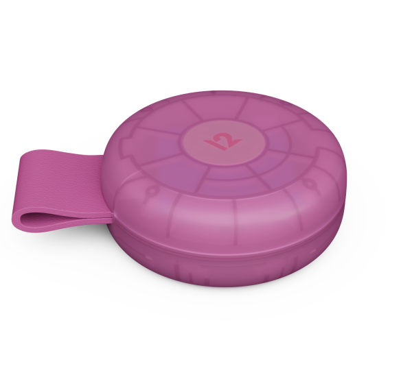 Twelve South Butterfly SE Translucent, Wireless Qi2 Charger (2-in-1), 25W, faltbar, Fuchsia