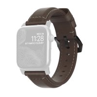 Nomad Traditional Lederarmband mit schwarzem Verschluss für Apple Watch Braun