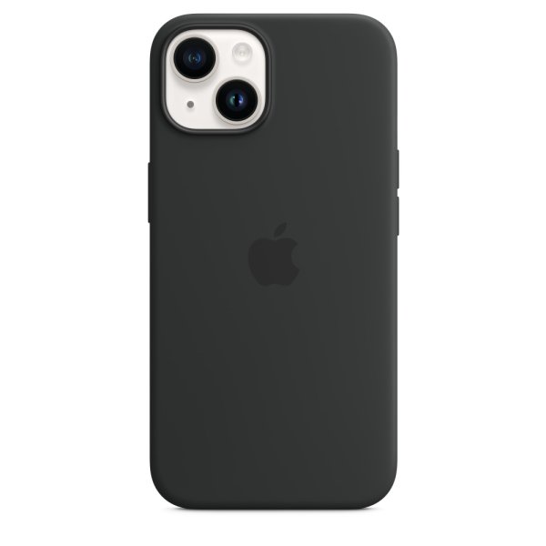 Apple iPhone 14 Silikon Case mit MagSafe, Mitternacht