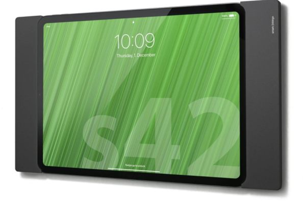 smart things sDock Fix A 10.9" Wandhalterung für Apple iPad 11" (2025) / iPad 10,9" (2022), Schwarz