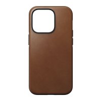 Nomad Modern Leder Case mit MagSafe für iPhone 14 Pro Max Hellbraun