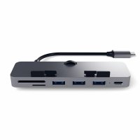 Satechi Aluminum USB-C Clamp Hub Pro für Apple iMac (6 in 1) Space Grau