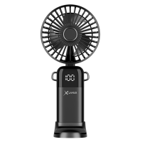 XLayer Handventlilator mit Smartphonehalterung Schwarz