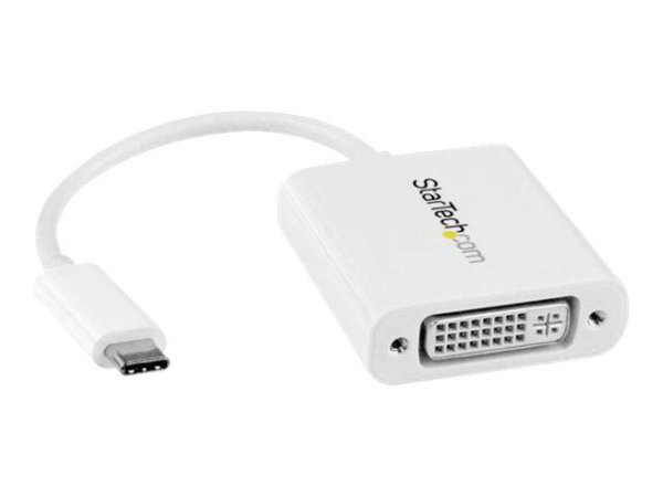 StarTech USB-C auf DVI Adapter, externer Videaoadapter, Weiß
