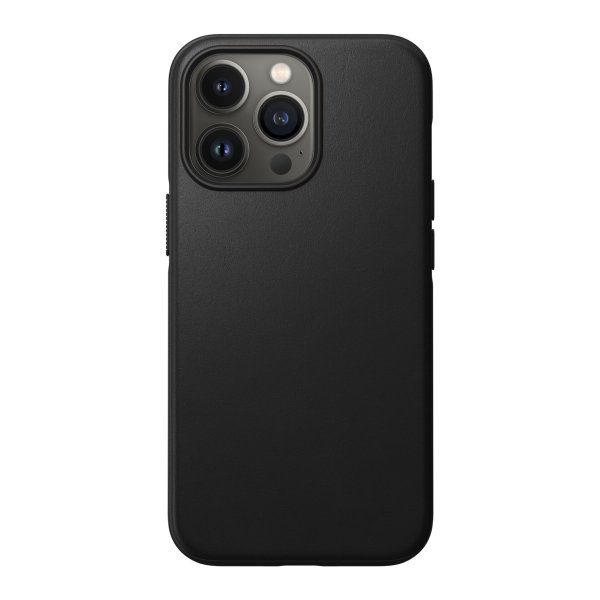 Nomad Modern Leder Case mit MagSafe für iPhone 13 Pro, Schwarz