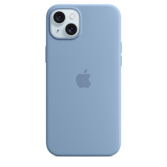 Apple iPhone 15 Plus Silikon Case mit MagSafe, Winterblau