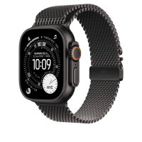 Apple Titan Milanaise Armband Schwarz