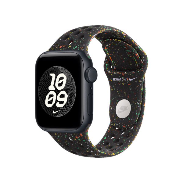 Apple Nike Sportarmband für Apple Watch 40mm, Midnight Black, S/M (130-180 mm Umfang)