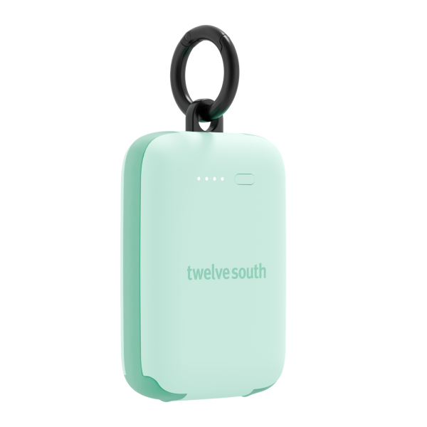 Twelve South PowerClip, Powerbank 2000mAh, Mint, USB-C, 2.000 mAh