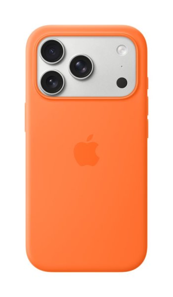 Apple iPhone 17 Pro Silikon Case mit MagSafe, Orange