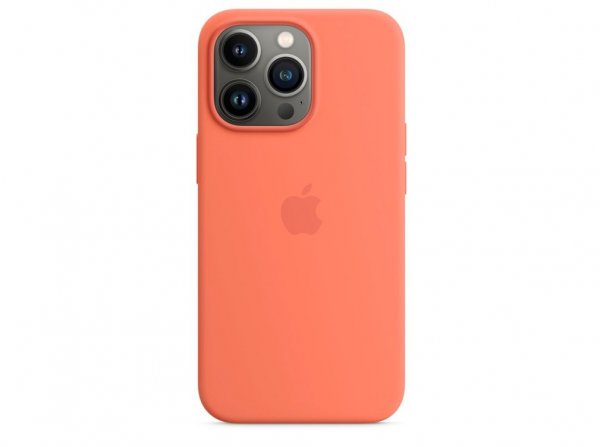 Apple iPhone 13 Pro Silikon Case mit MagSafe, Nektarine