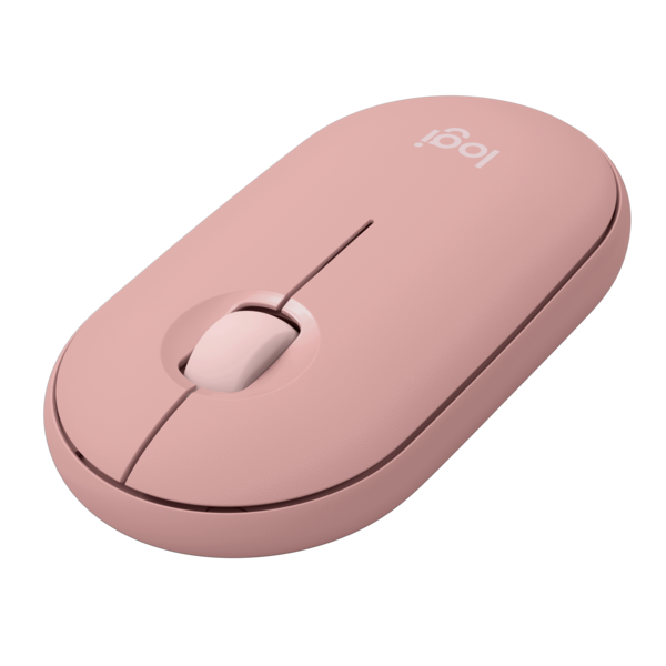 Logitech Pebble 2 M350S, Wireless Maus, Bluetooth, 3 Tasten, Rosa