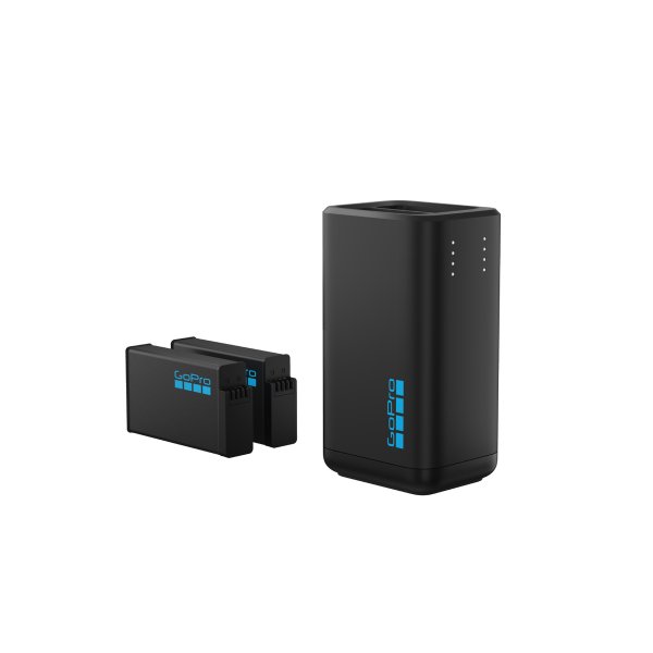 GoPro Enduro Dual-Ladegerät + Akkus für MAX2, Schwarz