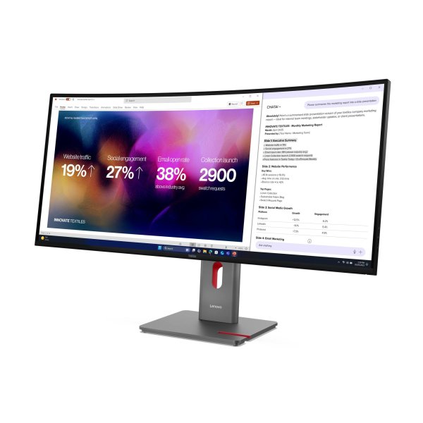 Lenovo ThinkVision P40WD-40, 40" LED-Monitor, 5120 x 2160 5K @ 120 Hz, Schwarz