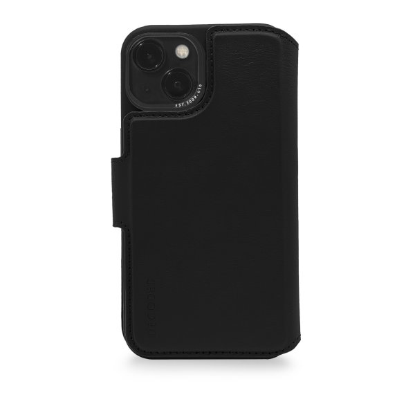 Decoded Leder MagSafe Wallet für Apple iPhone 14, Schwarz