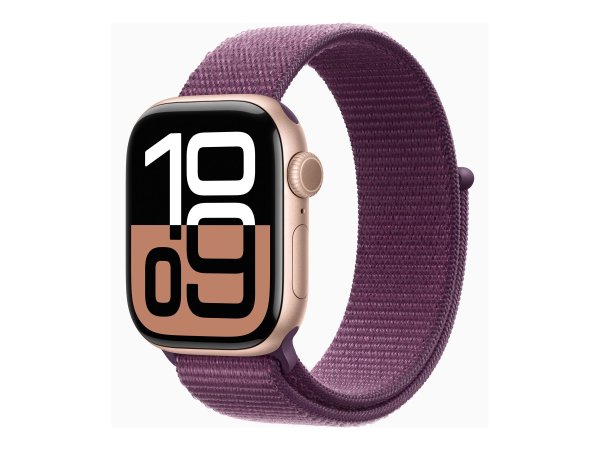 Apple Watch Series 10, GPS + Cellular, 42mm Aluminuimgehäuse Roségold,  Sport Loop Armband [Platzhal