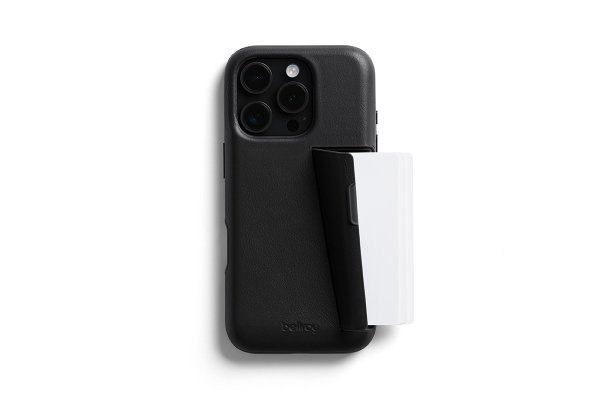 Bellroy Leder Card Case für Apple iPhone 16 Pro, Schwarz