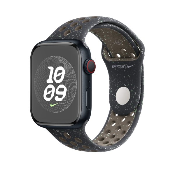 Apple Nike Sportarmband für Apple Watch 45 mm, Midnight Sky, S/M (130-180 mm Umfang)