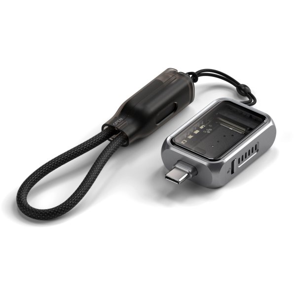 Satechi USB-C Mini NVMe SSD Speichergehäuse, USB-C Anschluss, Space Grau