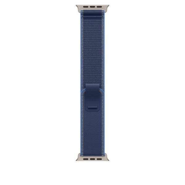 Apple Trail Loop Armband für Apple Watch 49mm, 49mm, Blau/Hellblau, Gehäusefarbe Natur, S/M (130-180