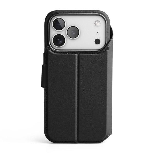 Vonmählen Vegan Leder Folio für Apple iPhone 17 Pro, Schwarz