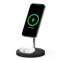 Belkin BOOST CHARGE PRO 2-in-1 QI Charger mit MagSafe Schwarz