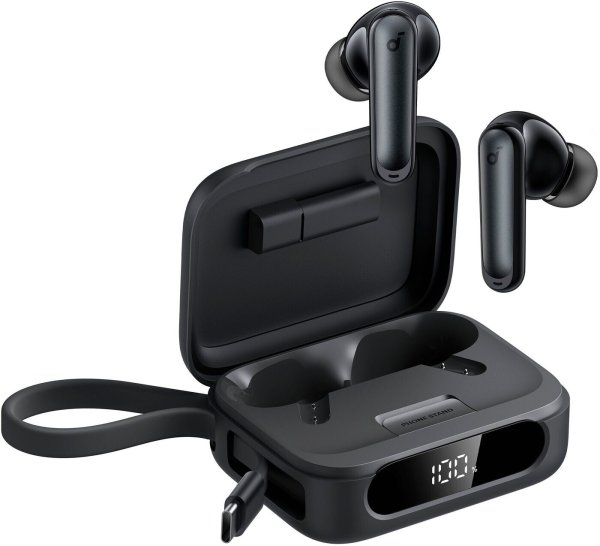 ANKER Soundcore P41i (MFi) In-Ear Kopfhörer mit integr. Powerbank (USB-C Kabel), Schwarz