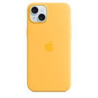 Apple iPhone 15 Plus Silikon Case mit MagSafe Warmgelb