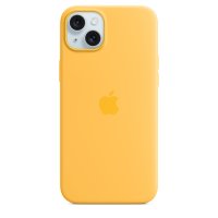 Apple iPhone 15 Plus Silikon Case mit MagSafe Warmgelb