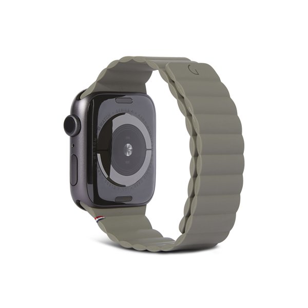 Decoded magnetisches Armband aus Silikon für Apple Watch 38/40/41mm, Oliv