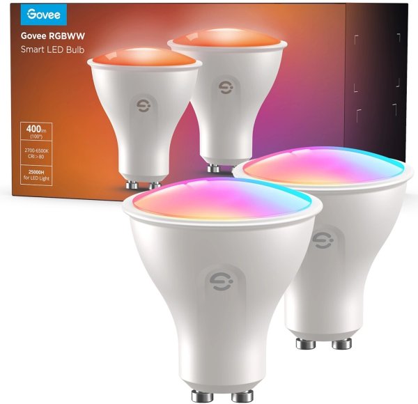 Govee RGBWW Smart LED Light Bulb E27 400 Lumen (2 Pack)